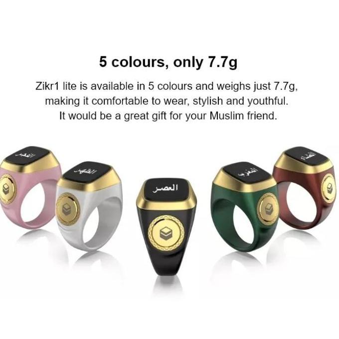 Religg- Tasbih Digital Zikir Iqibla Lite Smart Cincin Tasbih Oled Display Original
