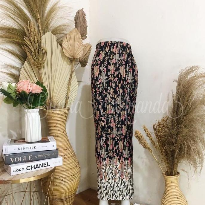 Newgir- Rok Plisket Batik / Rok Batik Plisket Mewah Kondangan / Rok Batik Kondangan Wanita Panjang