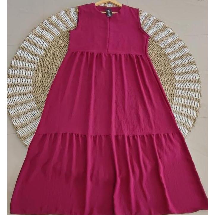 READY INNER DRESS TANPA LENGAN BAHAN CRINKLE AIR FLOW S/M/L/XL/XXL Tebal Nyaman G00D QU4LITY