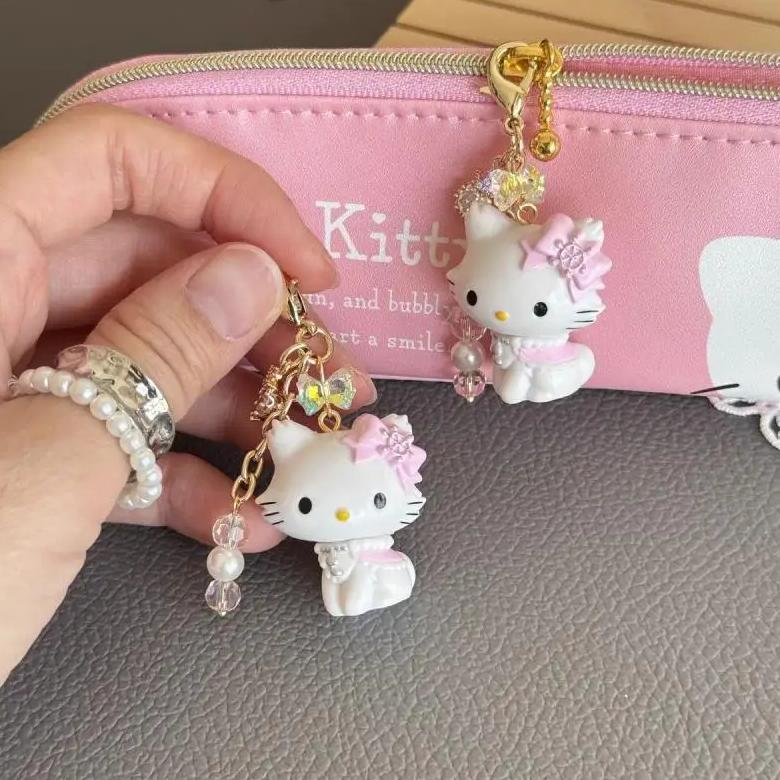 Kawaii Sanrio Charmmy Kitty Keychain Cartoon Princess Cat Pendant Anime Peripheral Backpack Decorati