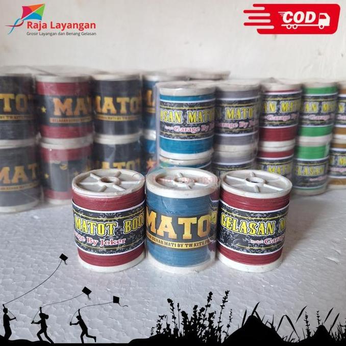 Termurah  Raja Layangan - Benang Gelasan Matot Bocil Murah Tarik Jebret Senar Mati Murah
