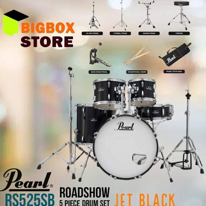 Drum Akustik Pearl RoadShow RS525B Tanpa Cymbal