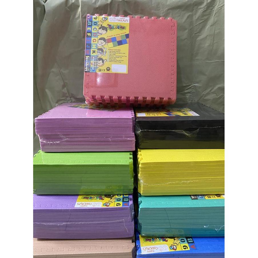 Puzzle happy mat polos - ukuran 30x30x1 cm - karpet alas main - puzzle