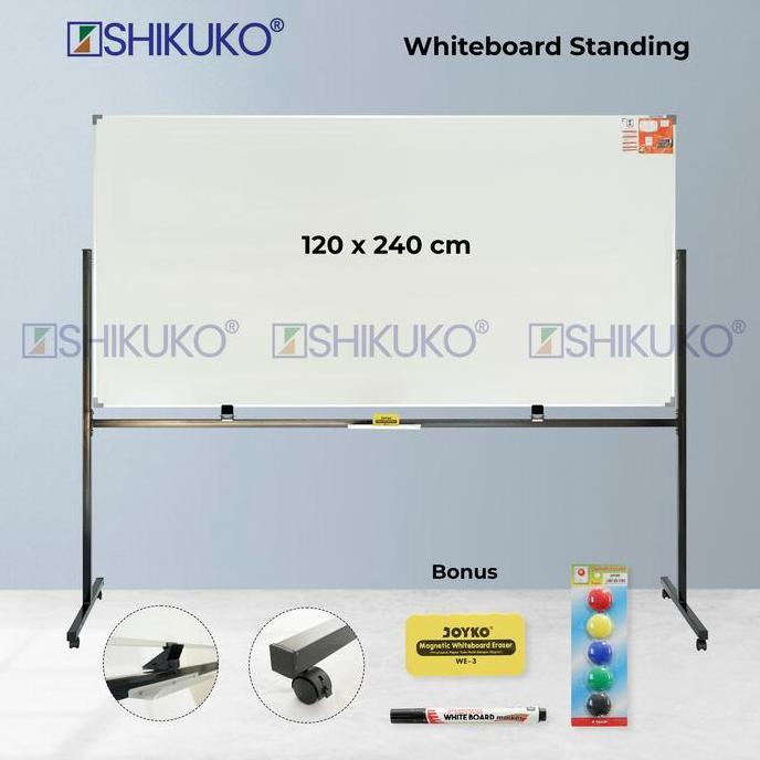 papan tulis standing - whiteboard magnet 120 x 240