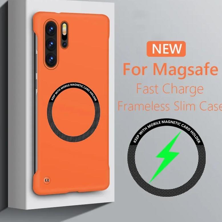 Luxury Frameless Magnetic For Magsafe Slim Case For Huawei Pura 70 P70 P60 P30 Pro P40 P50 Pro Wirel