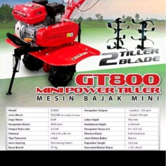 .........] Cultivator Mini Traktor Mini Tiller Tiger GT800 GT 800