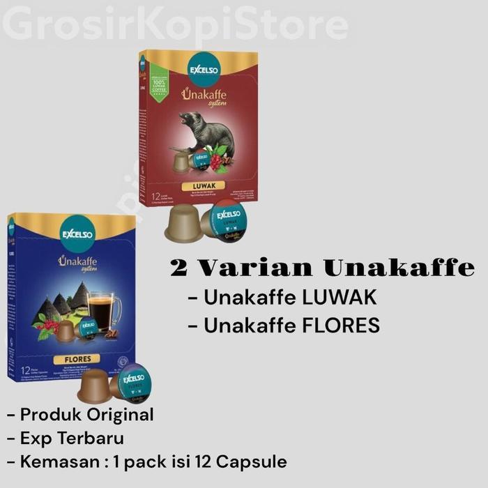 Paket kopi kapsul Unakaffe kopi kapsul Luwak & Flores