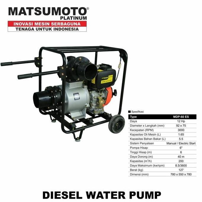 "'''] Pompa Alkon Diesel 6 inch MATSUMOTO MDP 60 Es MATSUMOTO MDP60ES SOLAR