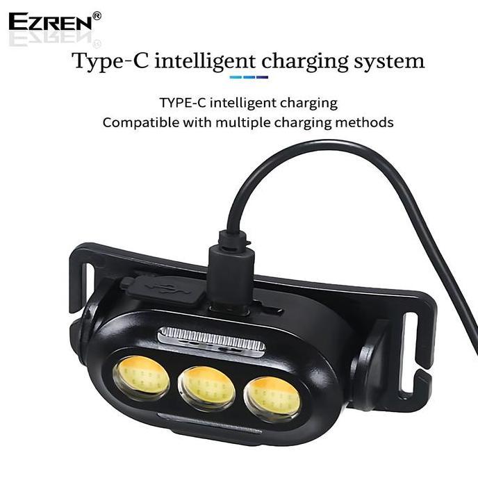 Ezren EZ-YD02 LED Headlight Lampu Senter Kepala Mode USB Charge