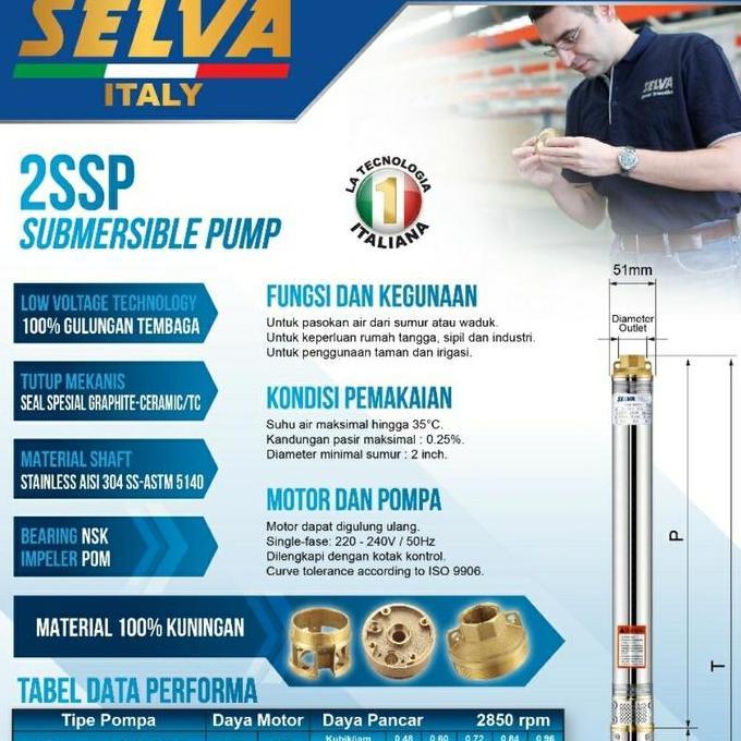 =+=+=+] Pompa Submersible SELVA / Pump Submersible Pompa Celup Sumur 2 inch