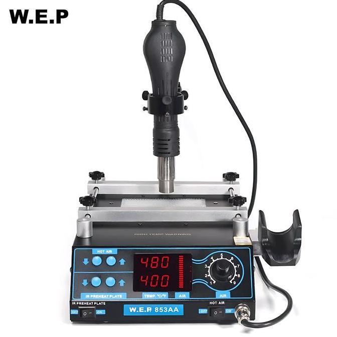 WEP 2 in 1 digital SMD infrared Preheater Rework 853AA Hitam Original