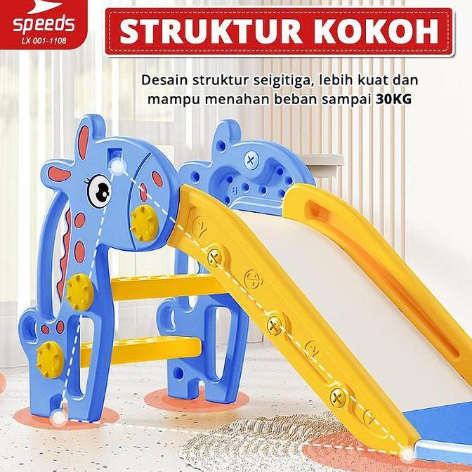 Berkualitas Speeds Perosotan Anak Mainan Seluncuran Anak Perosotan Mini Karakter Jerapah 001-1108