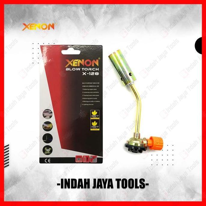 Lengkap- Xenon X-128 Blow Torch Kuningan - Kepala Gas Pemantik Api Las Brazing