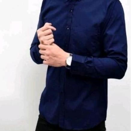 Boyboy- Kemeja Hem Polos Slimfit Pria Dewasa Model Lengan Panjang Bahan Katun Warna Hitam Putih Navy