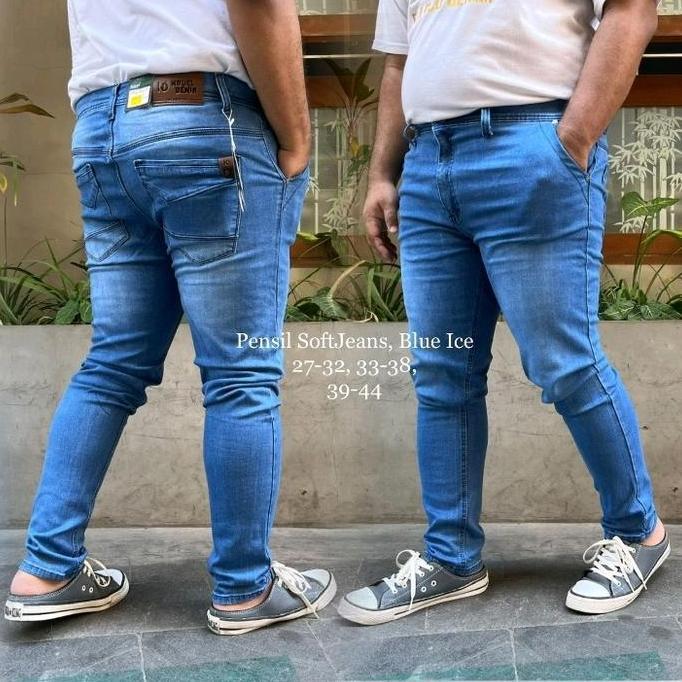 Yxyg- Skinny Jeans Ripped Lutut Jumbo - Celana Panjang Jeans Sobek Hitam Pekat Slimfit