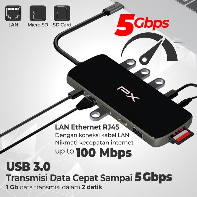 Daptorti- Usb Hub Converter Type C Hub Adapter Laptop Macbook Ipad Tablet Type C 3.1 To Hdmi 4K Usb 