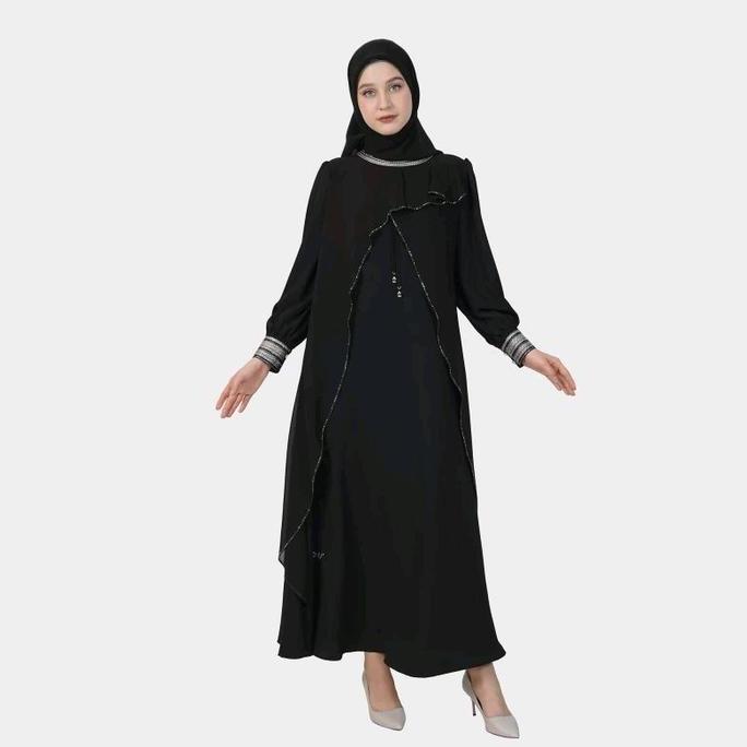 Sale A4122 - Abaya Hikmat Fashion Original Set Hijab