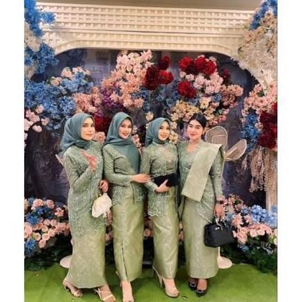 DS136 - Rok Span Songket / Rok Bawahan Kebaya / Rok Songket Bordir Bawahan Kebaya