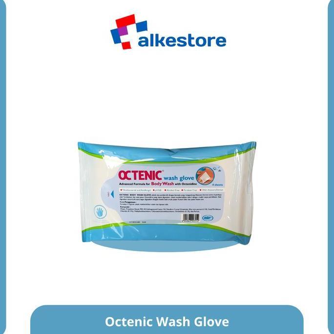Bersih- Octenic Body Wash Gloves/Pembersih Badan/Tisu Basah Anti Bakteri