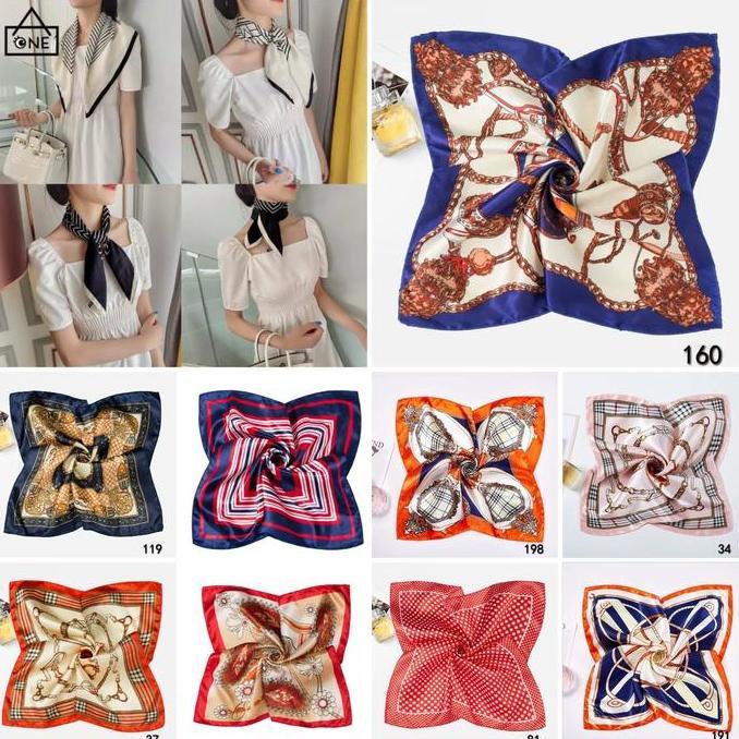 DV178 >> Syal Fashionable sutra syal leher syal tas syal 50x50 scarf satin