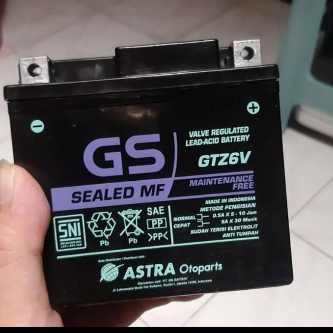 aki gs kering gtz6v vario 125 vario 150 cb150r ori Astra