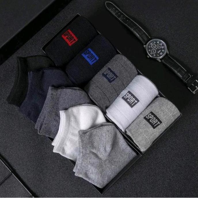 Keren- ( Business Sport ) 12 Pasang Kaos Kaki Kerja Pria Pendek Setengah Betis/ Kaos Kaki Motif Spor