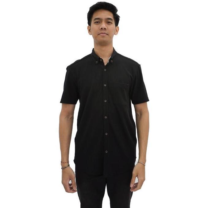 Poshboy Kemeja Berlin Black - Kemeja Lengan Pendek