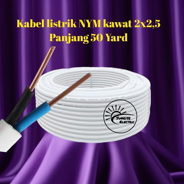 Kabel Listrik Kawat Nym Super 2X2.5 50 Yard Kawat Besar Murah