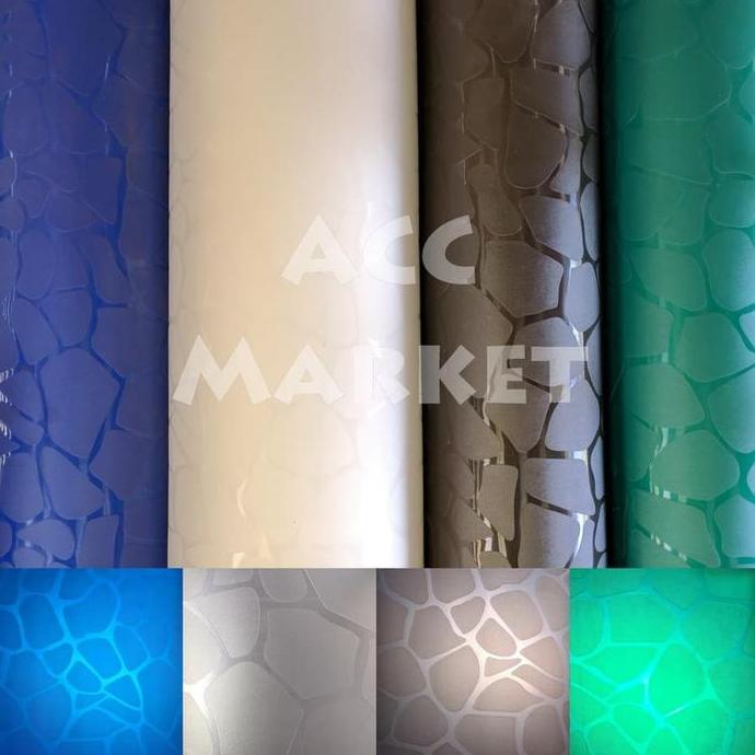 Instan- Fiber Pelapis Pagar Motif Batu Plat Penutup Tutup Plastik Piber Viber