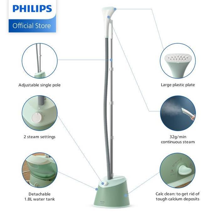 Instancodbisa- Philips Ste1010/75 Stand Steamer 1000 Series 900W, Setrika Uap, Strika Uap, Philips S