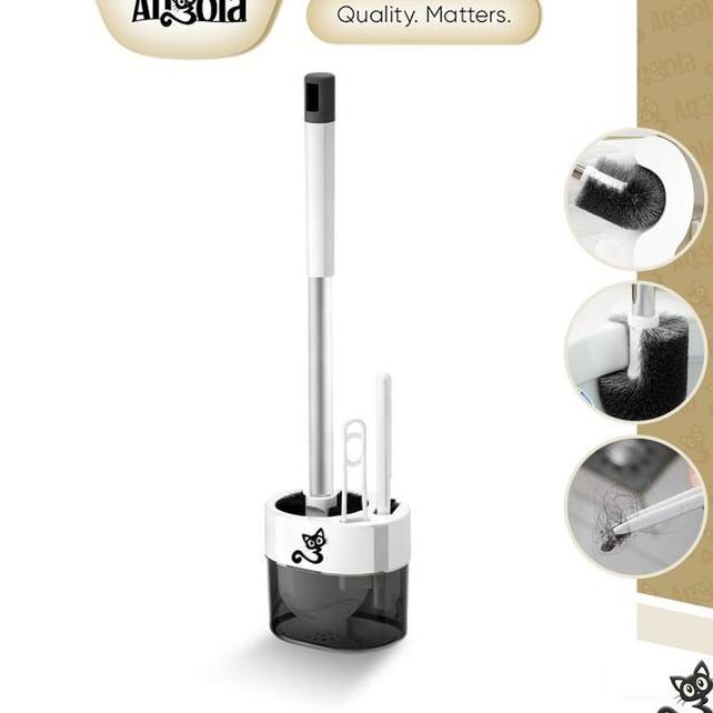Angola Sikat Wc Toilet Kloset Duduk Jongkok 3In1 D86A Sikat Pembersih Toilet Toilet Brush Sikat Wc