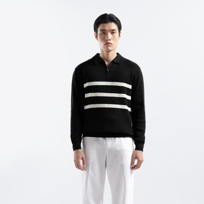 Heymale Elvore Polo Long Sleeve Baju Polo Pria Lengan Panjang