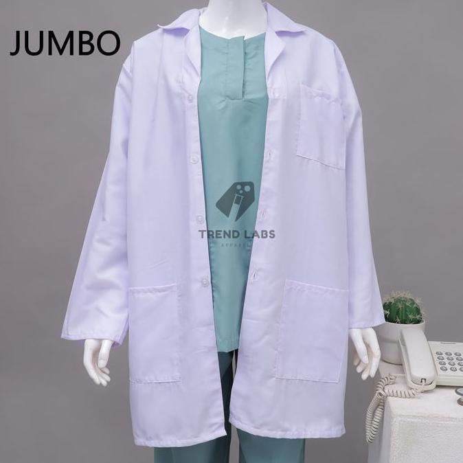 JAS LAB LENGAN PANJANG UKURAN JUMBO / BAJU LABORAT BESAR ANG
