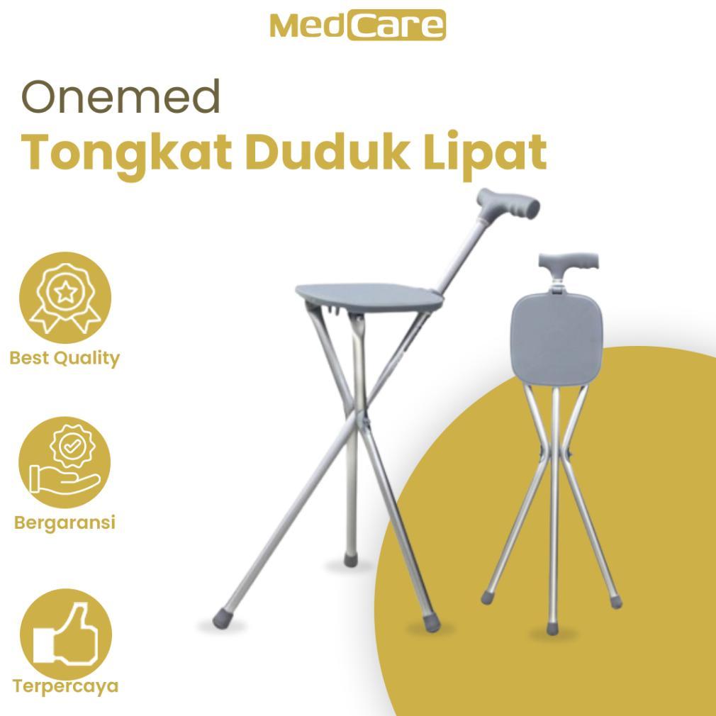 Tongkat + Tempat Duduk OneMed Alat Bantu Jalan / Tongkat Kursi Onemed Tongkat Duduk Tongkat Jalan On