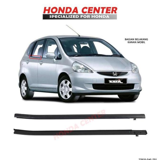 PELIPIT KARET KACA PINTU LUAR WEATHER STRIP JAZZ GD3 2004 2005 2006 2007 2008 4 PINTU ORIGINAL DAN T