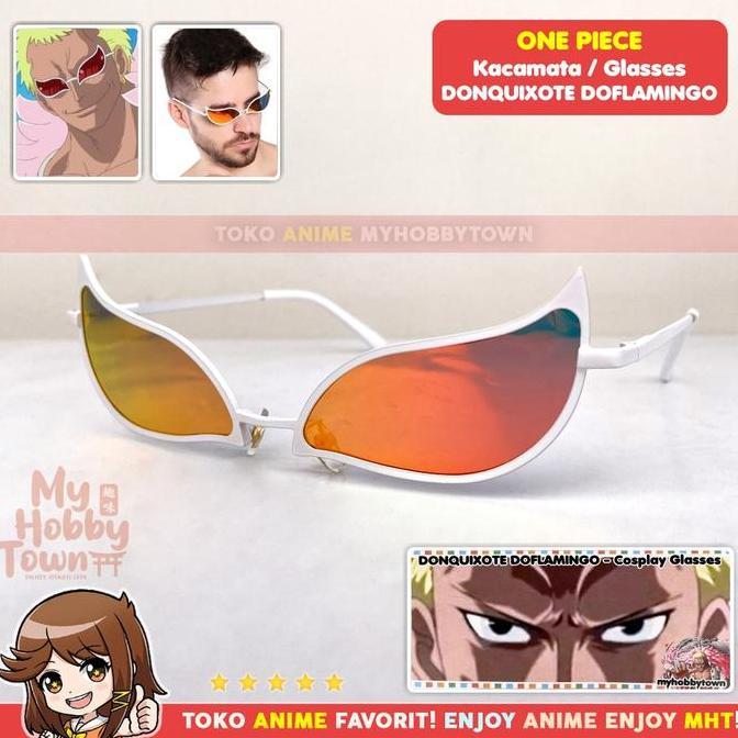 Kacamata Donquixote Doflamingo One Piece Kostum Cosplay Anime