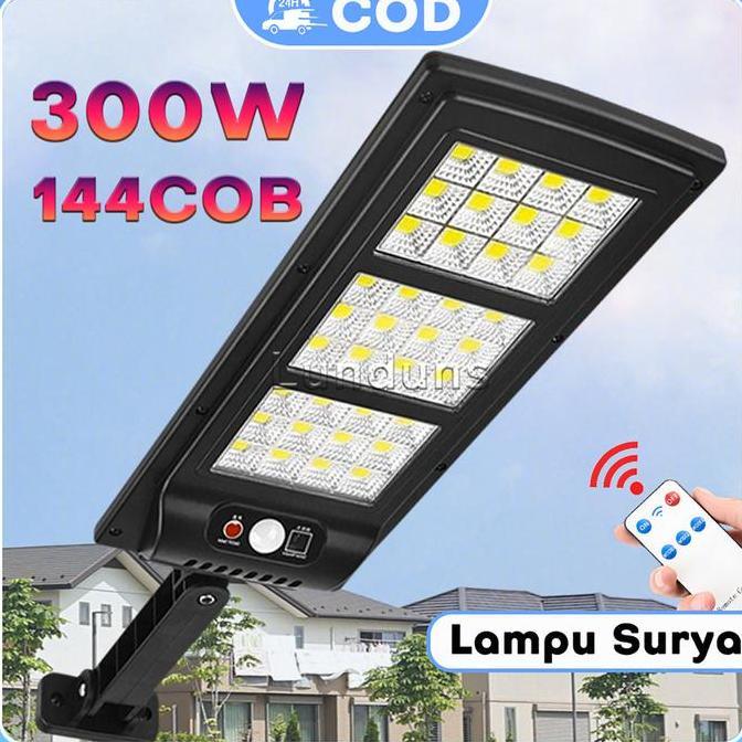 Best Promo, Cod 300W Lampu Tenaga Surya Outdoor Tahan Lama Lampu Solar Led Tenaga Matahari Lampu Jal