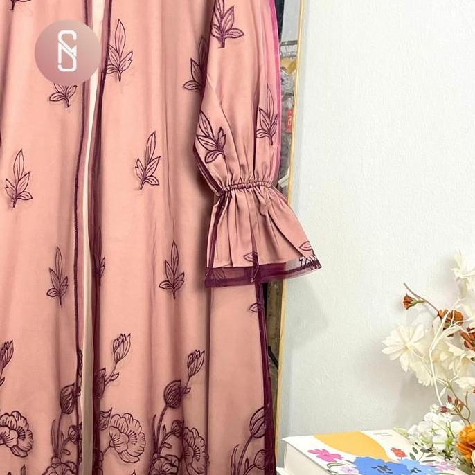 Myshawl Lea Nisaka  Dress Gamis Brukat Pesta Jumbo Ld Up To 140Cm Matt Syakilla Big Size Muslim