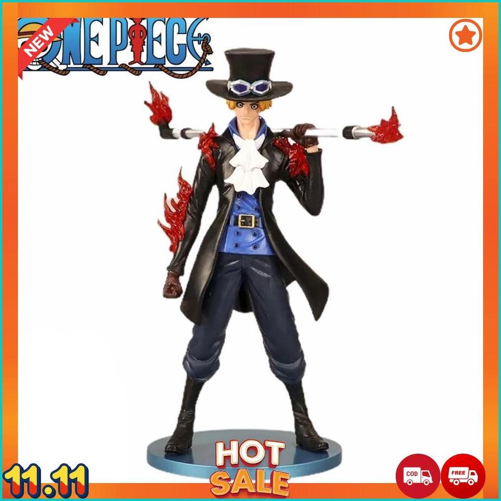 Action Figure Sabo One Piece Portrait Of Pirates Mainan Anak Pajangan Hiasan Miniatur Topper Cake [A