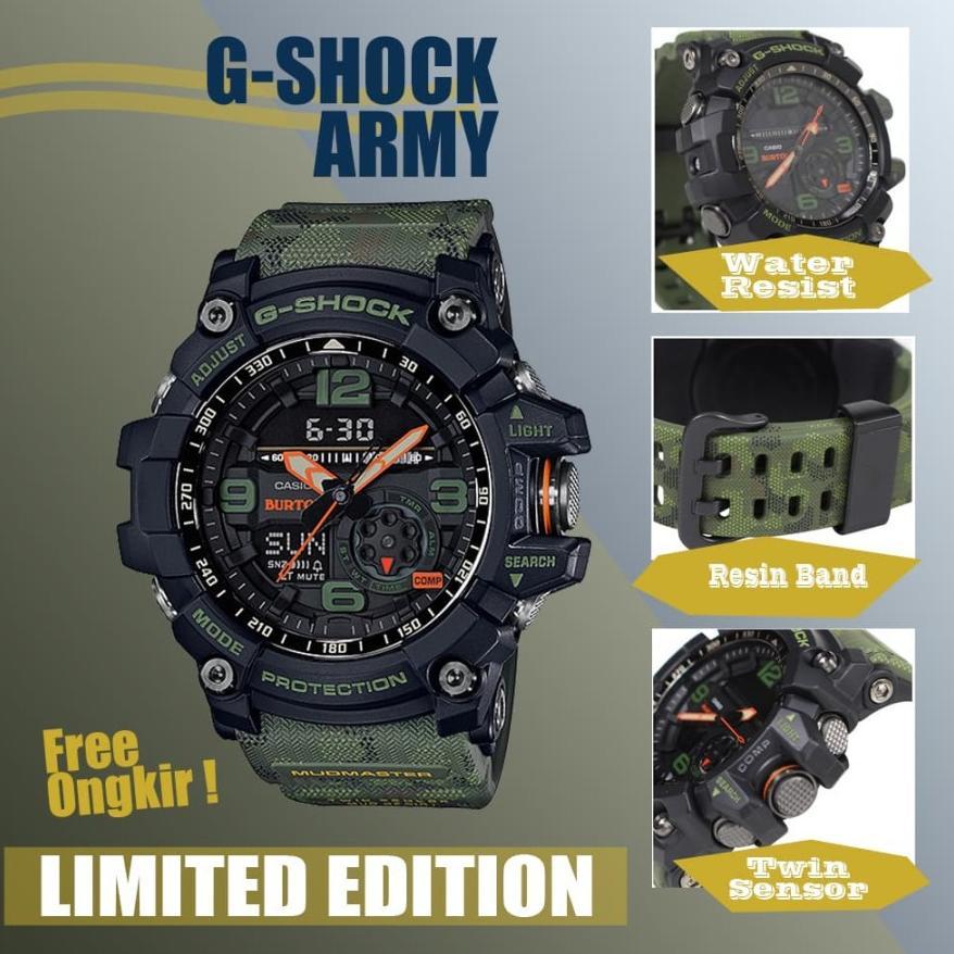 BEST SELLER Jam Tangan Casio G-Shock Pria Mudmaster Dual Time GG1000 x Burton Original Bm