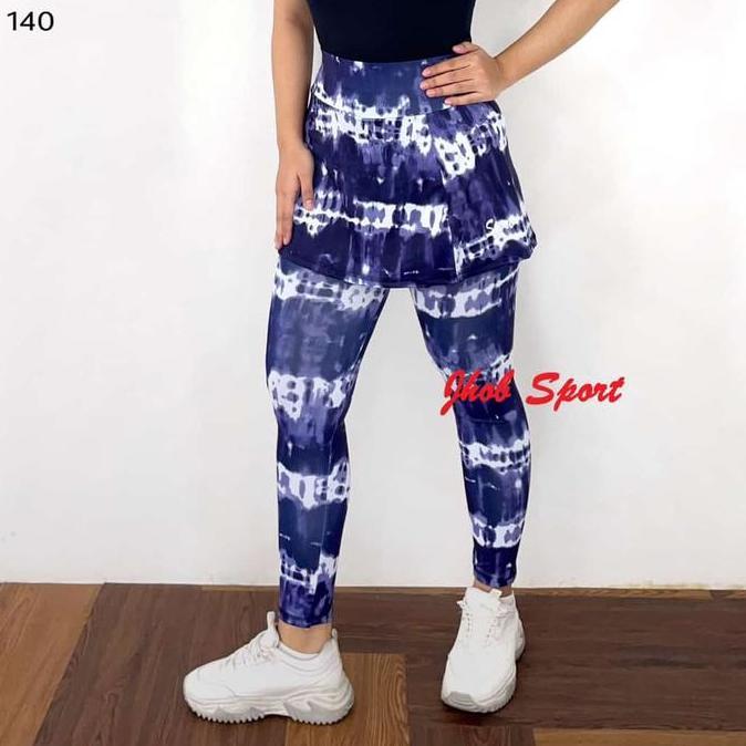 Lngsungkirim- Kadens Celana Legging Rok Jumbo Olahraga Muslimah / Legging Panjang Double Rok / Celan