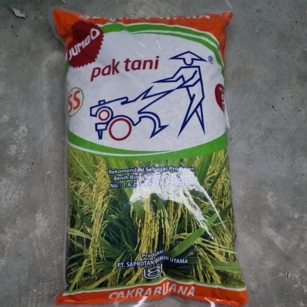 Bisa Cod Benih Padi Cakrabuana Jumbo Pak Tani 5Kg Exp 03/2026 >>