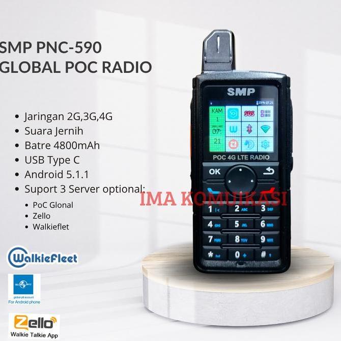 Murah Ht Poc Smp Pnc-590 4G Lte Global Radio Suport Platform Zello,Poc Global, Dan Walkiefleet.