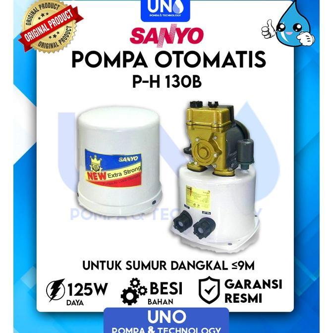 Sanyo Pompa Air Sumur Dangkal Auto Otomatis PH 130 B / PH-130 B / PH130B