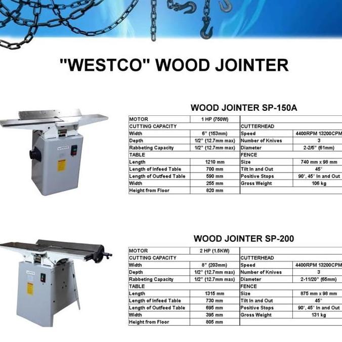 +%+%+%] Mesin Wood Jointer 6" WJ150 / WJ 150 WESTCO