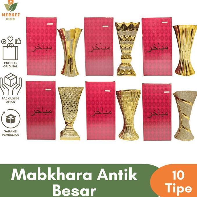 Mabkhara Tempat Bakar Bukhur Buhur Arab Mewah Aesthetic Besar | Prapen Wadah Pembakaran Dupa Keramik