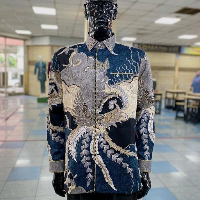 baju batik pria lengan panjang premium motif batik tulis sutra halus