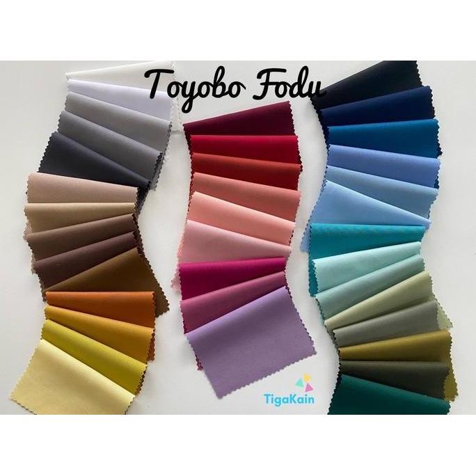 Lansungkirim- 1 Meter Kain Katun Toyobo Fodu Original Import Silky