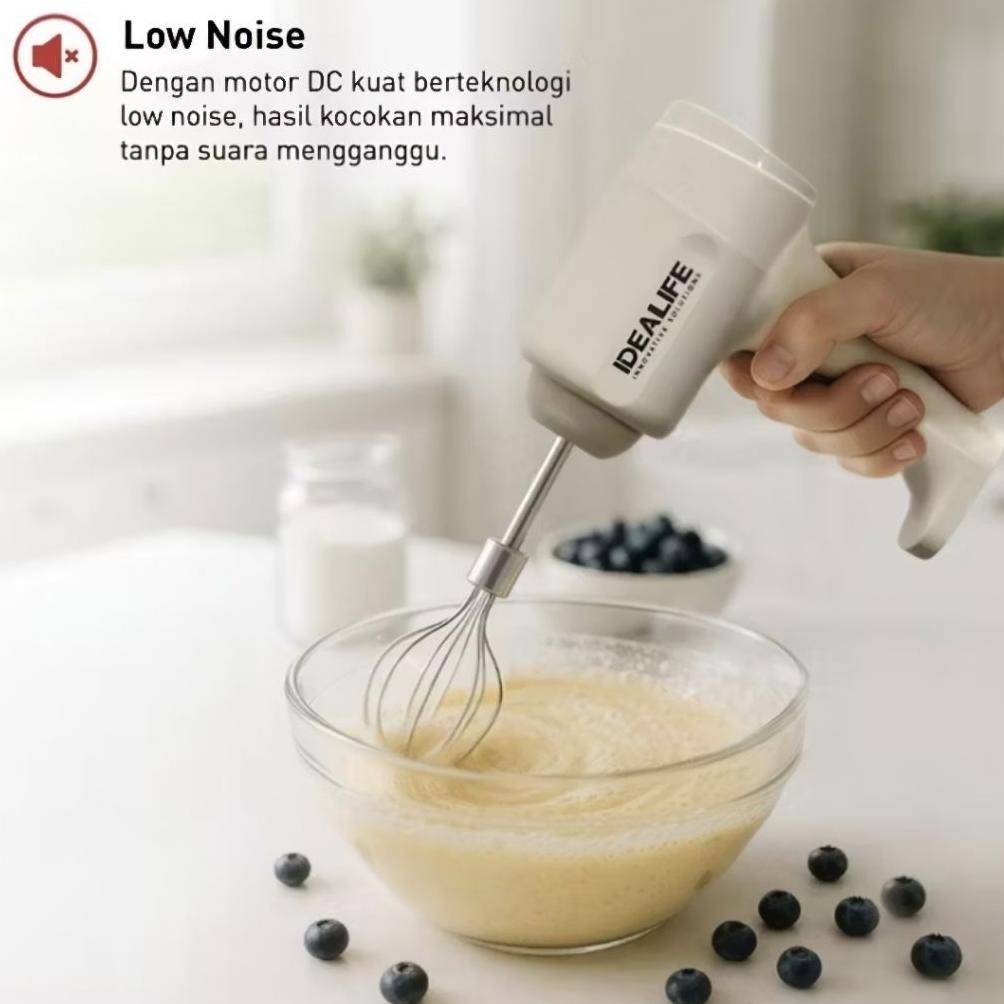 Ready Hand Mixer Idealife - Mixer Tangan Portable Mudah Dan Praktis Digunakan Mixer Idealife HM1001