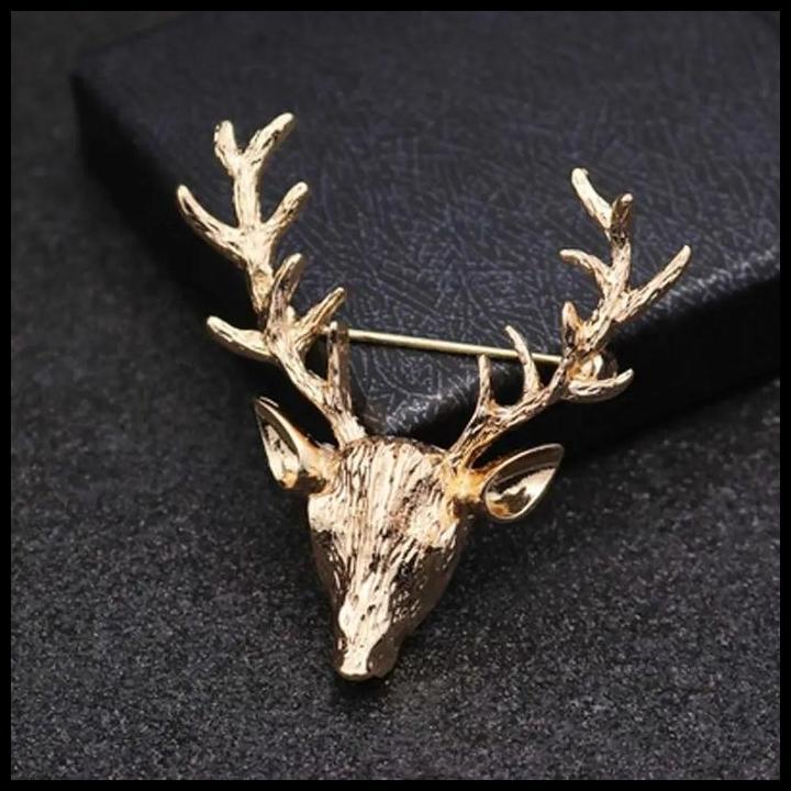 Terlaris Houseofcuff Lapel Pin Brooch Rusa Deer Pin Jas